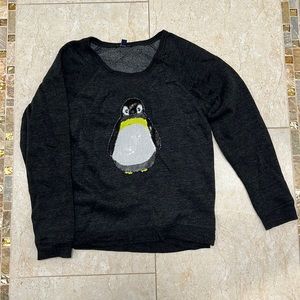 American Eagle Penguin Fleece Sweater